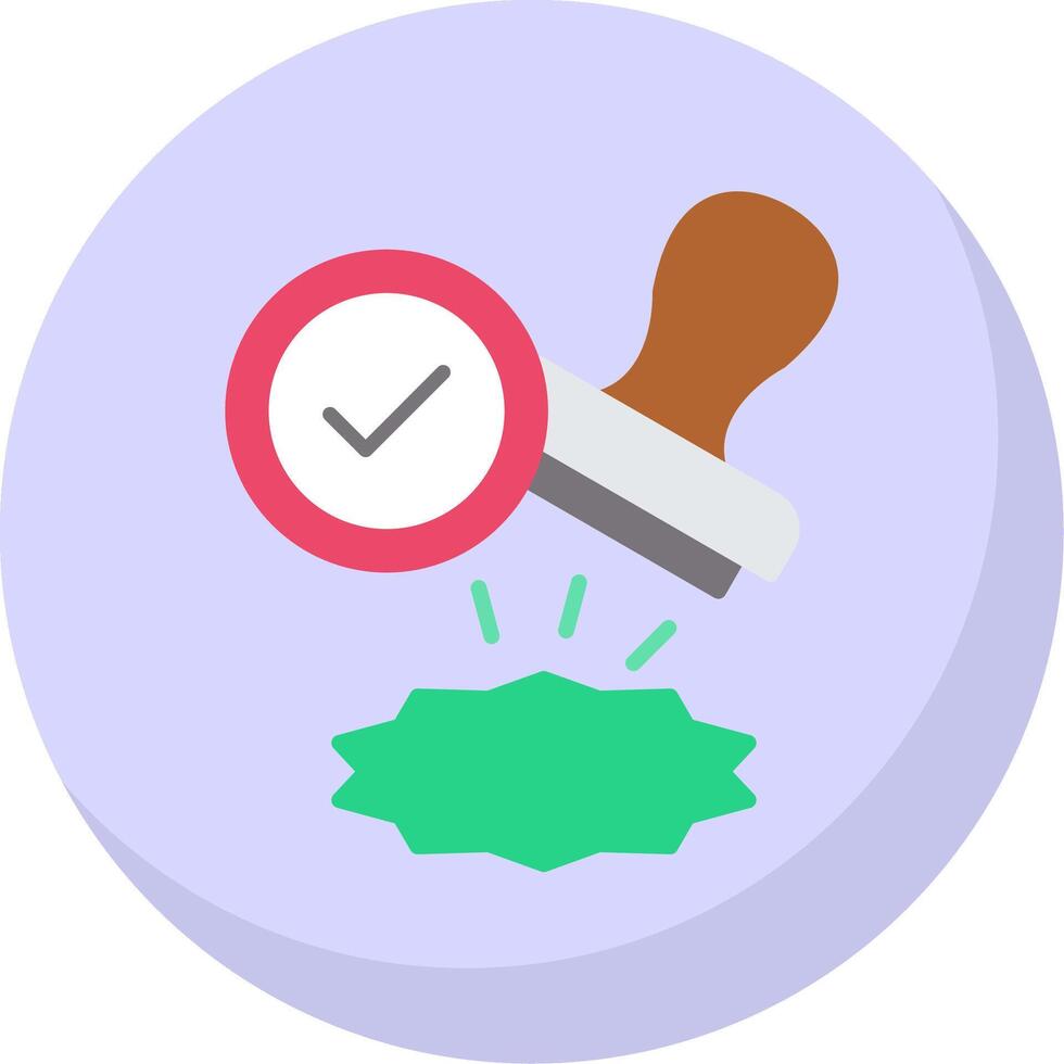 Stamp Flat Bubble Icon vector