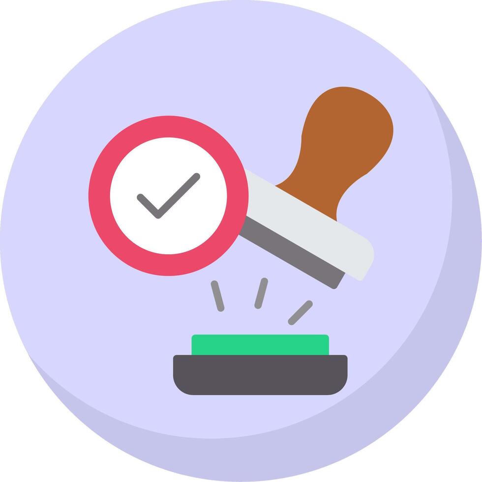 Stamp Flat Bubble Icon vector