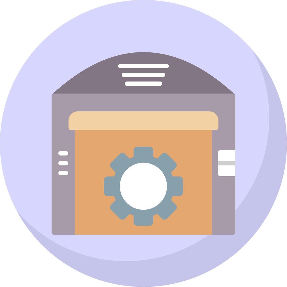 Warehouse Flat Bubble Icon vector