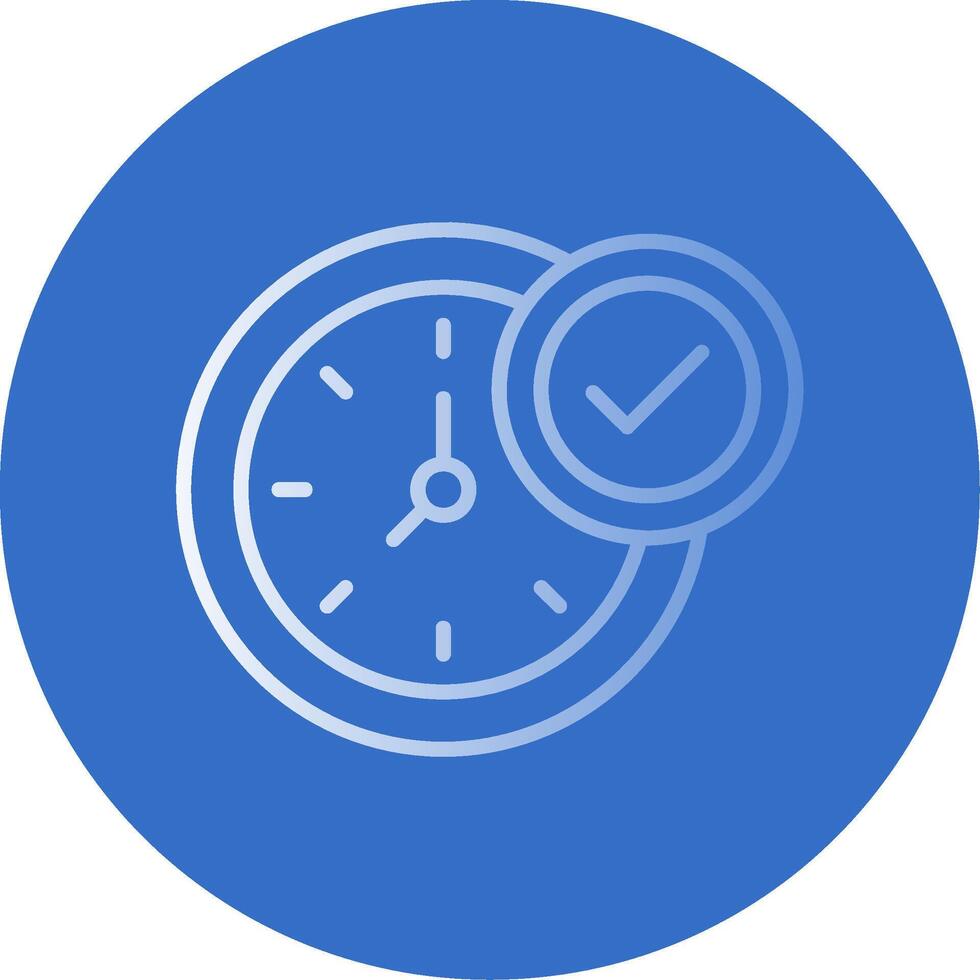Clock Flat Bubble Icon vector