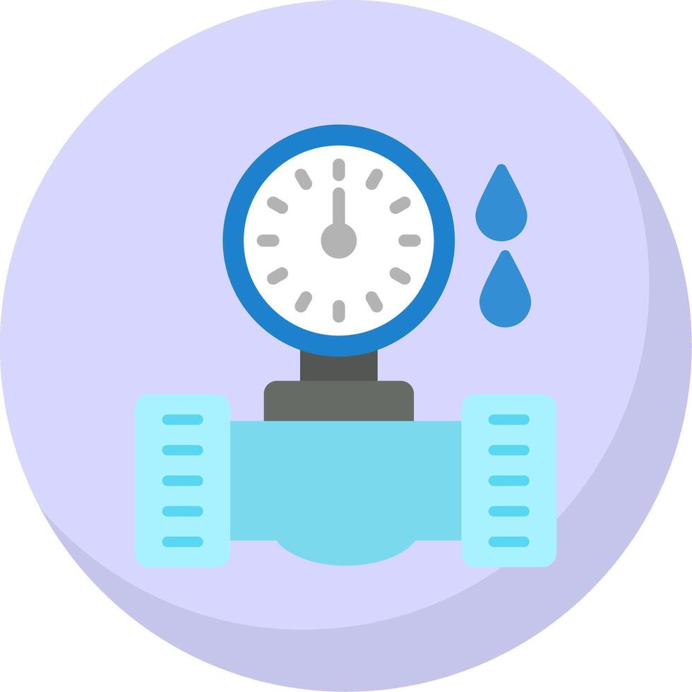 Water Meter Flat Bubble Icon vector