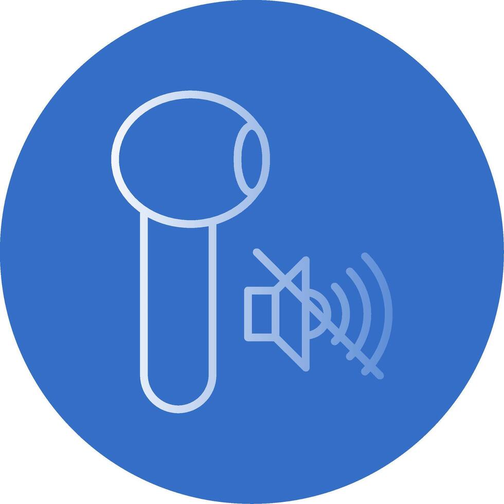 Earbuds Flat Bubble Icon vector