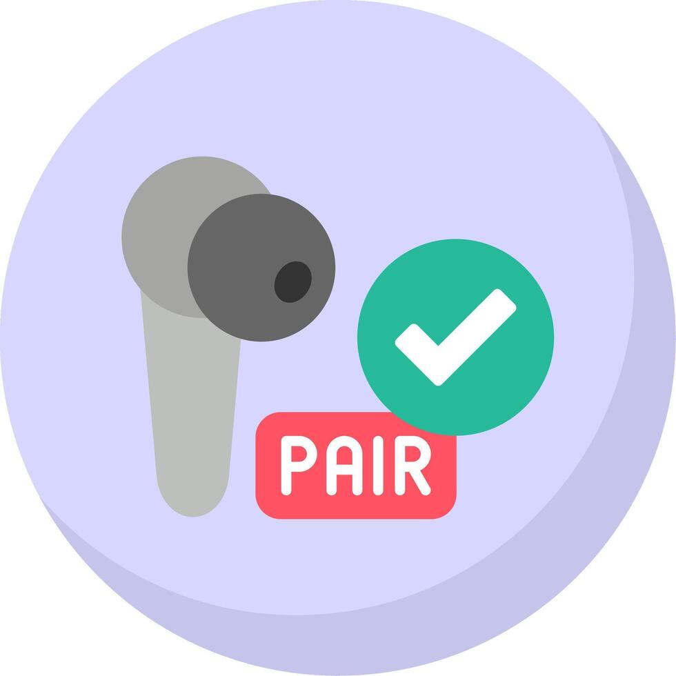 Pairing Flat Bubble Icon vector