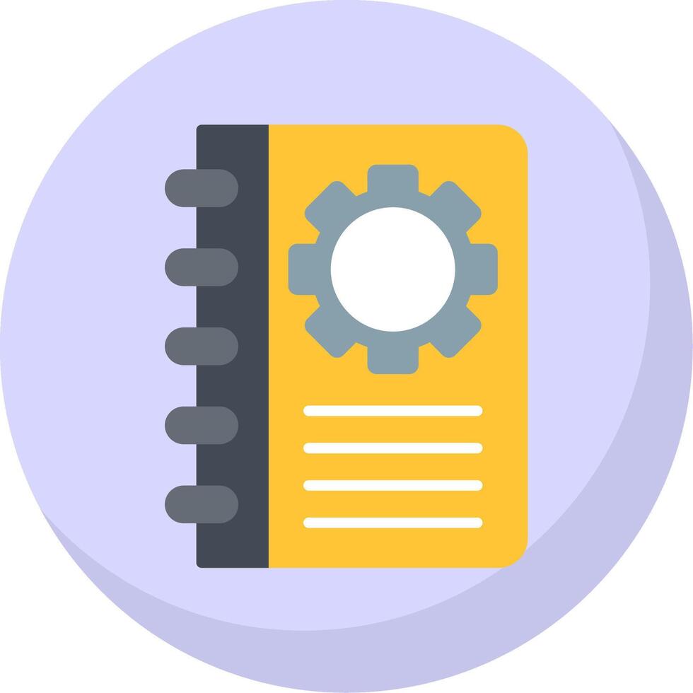 Book Flat Bubble Icon vector