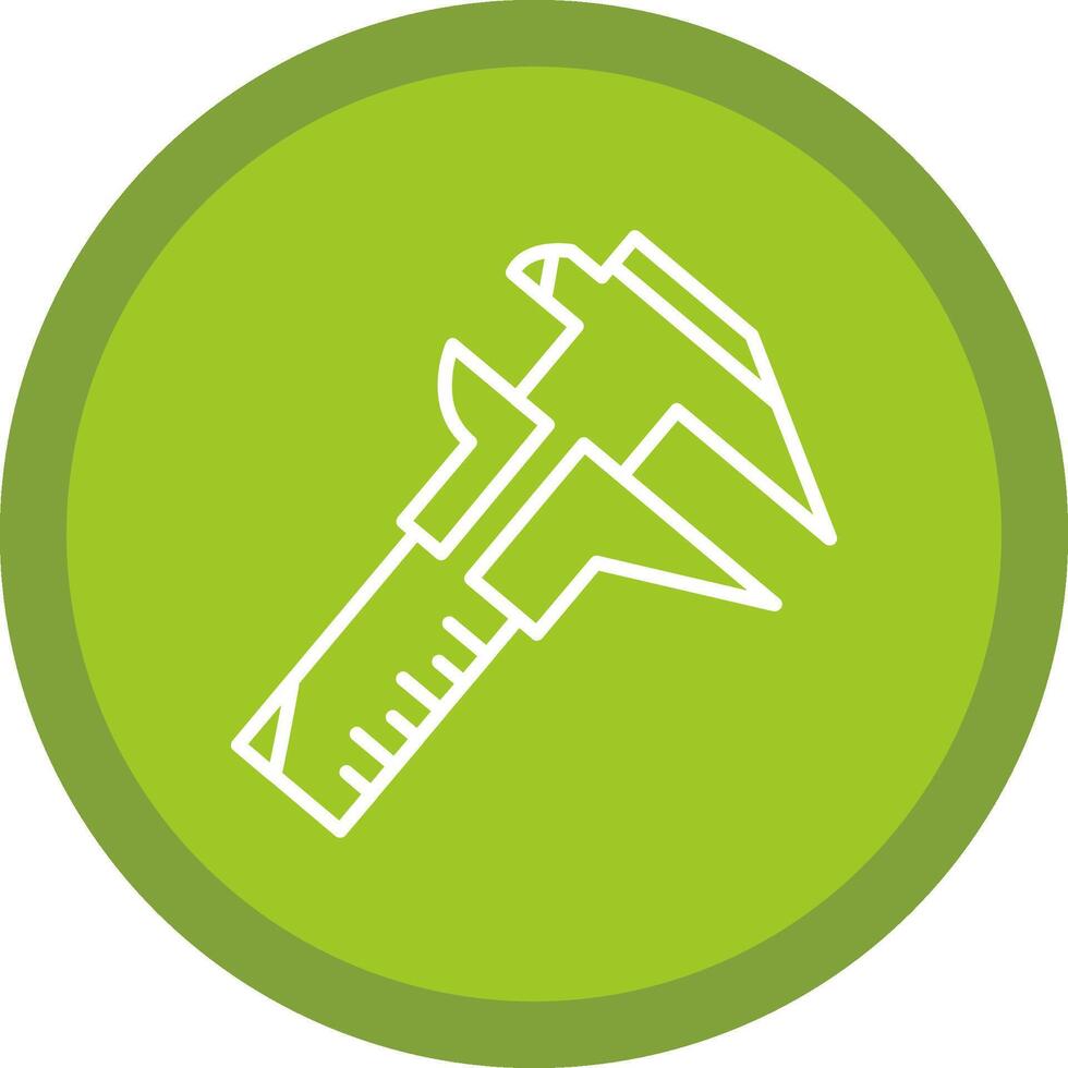 Caliper Line Multi Circle Icon vector