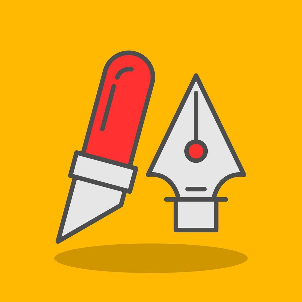 Design tools Filled Shadow Icon vector