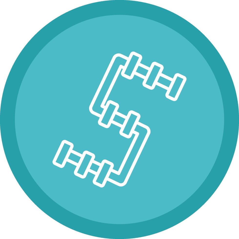 Pipe Line Multi Circle Icon vector