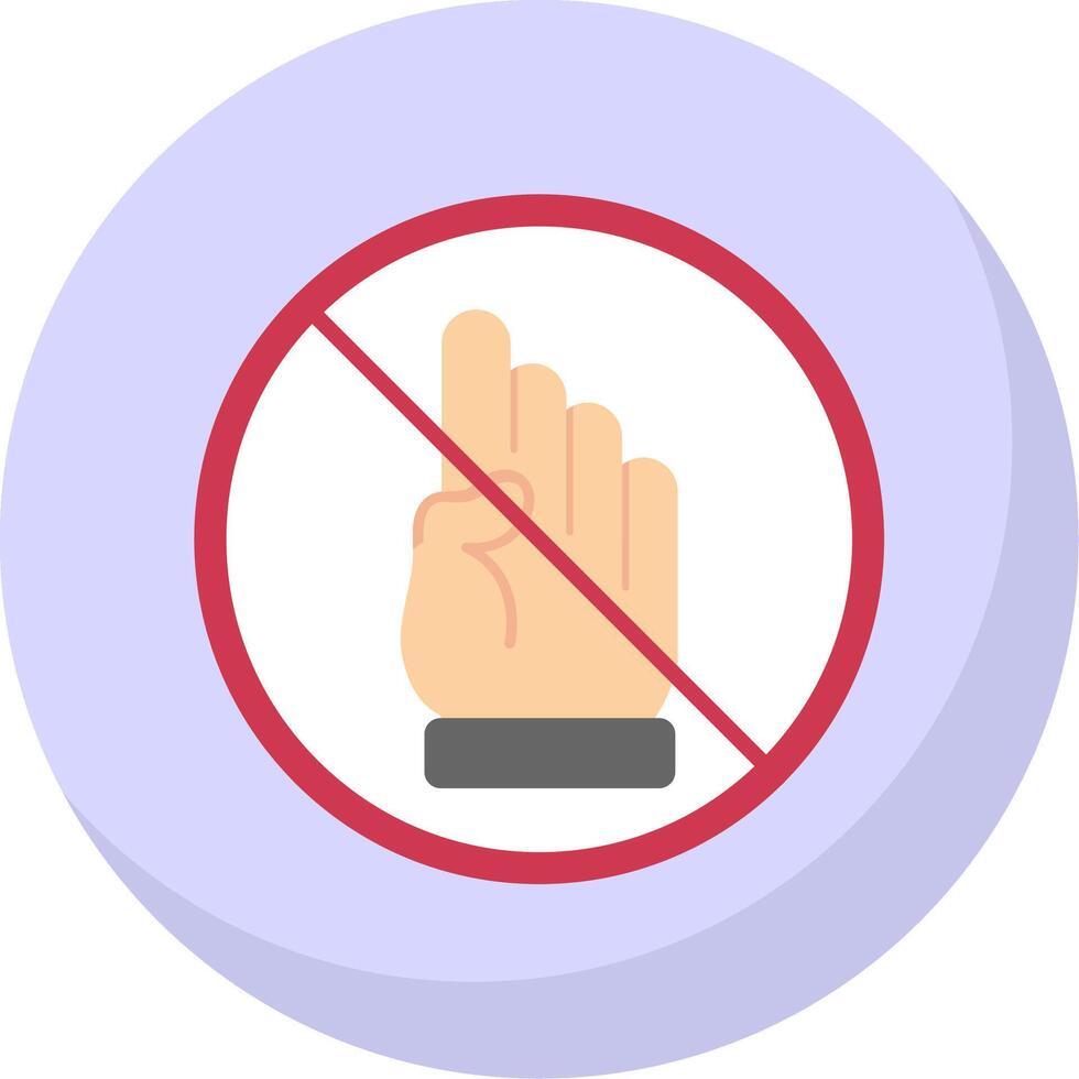 Prohibition Flat Bubble Icon vector