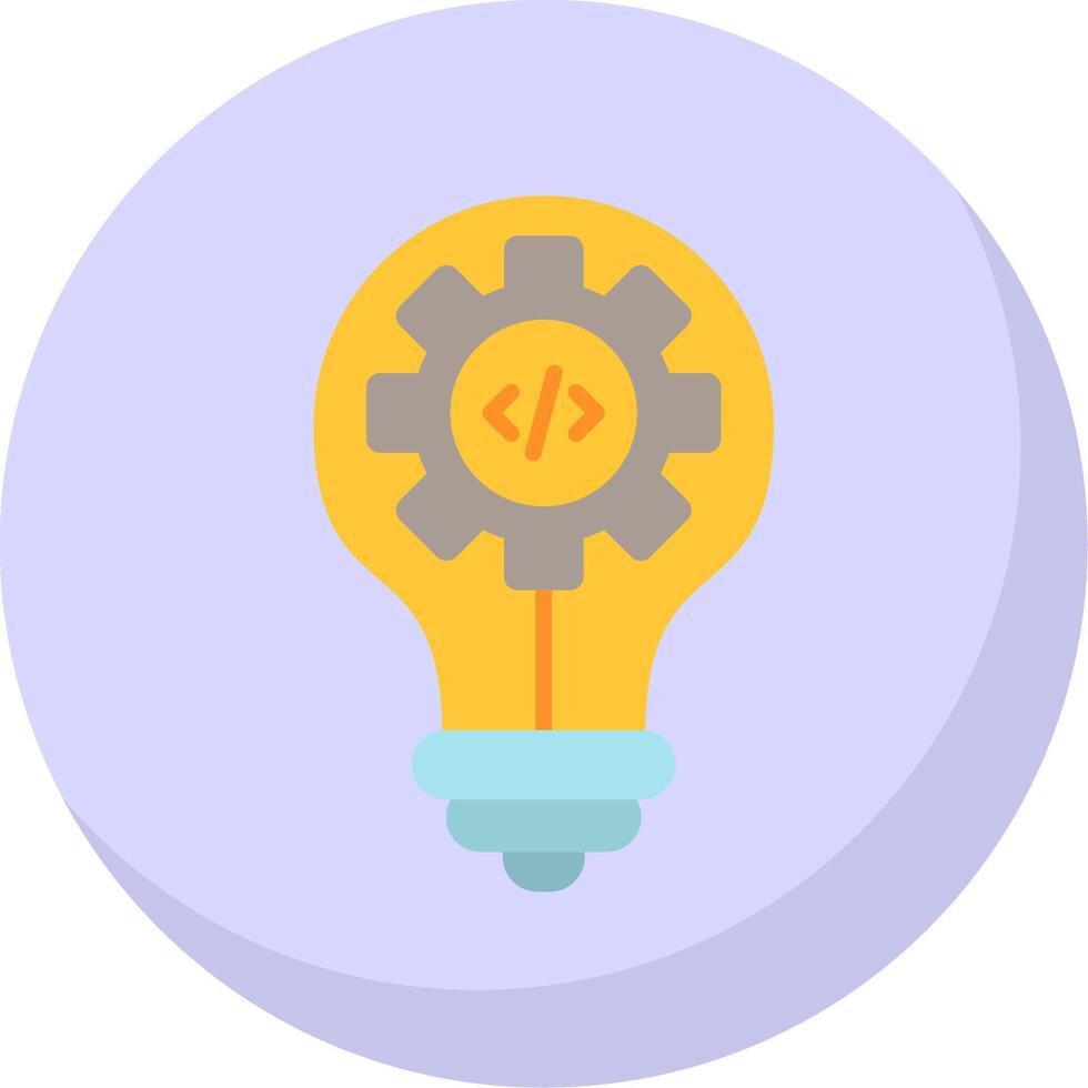 Idea Flat Bubble Icon vector