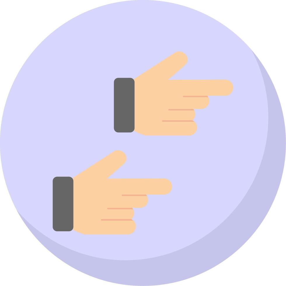 Pointing Right Flat Bubble Icon vector
