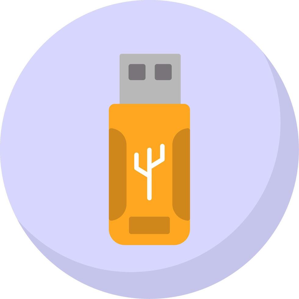 Flash Drive Flat Bubble Icon vector