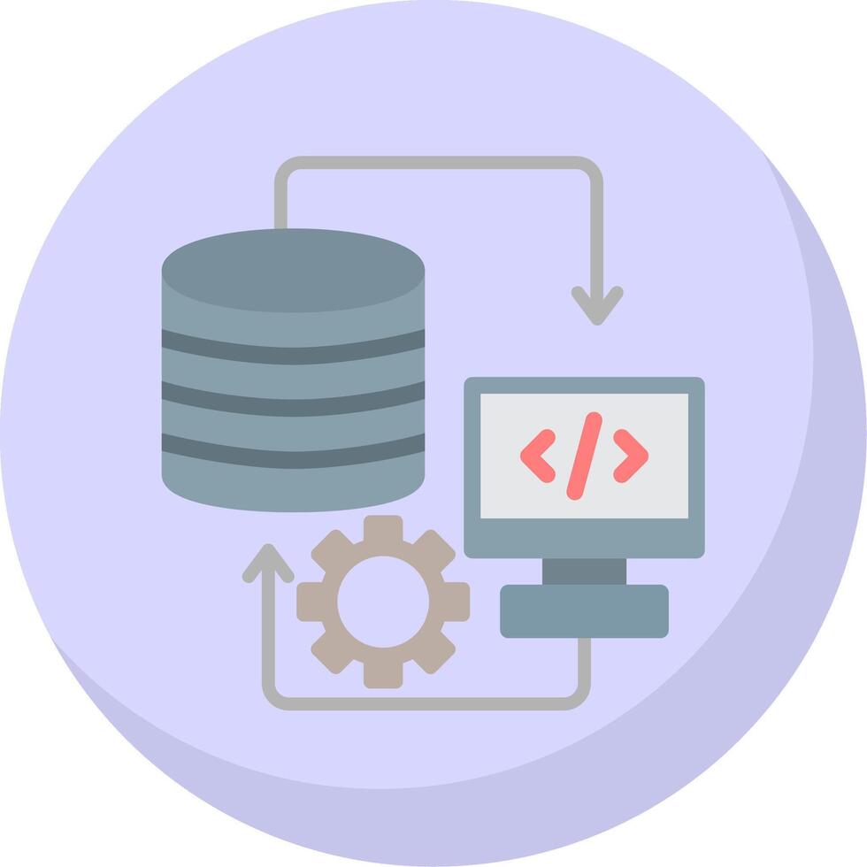 Data Storage Flat Bubble Icon vector