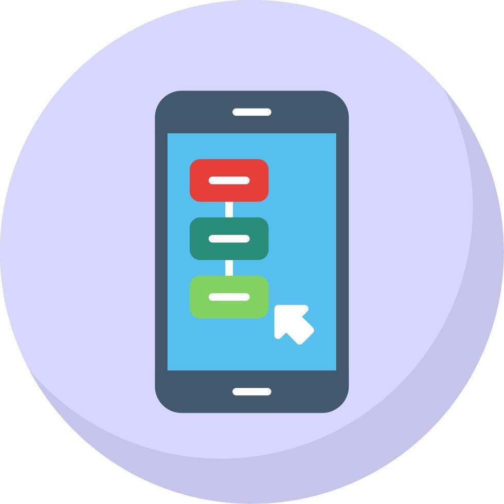 Tasks Flat Bubble Icon vector