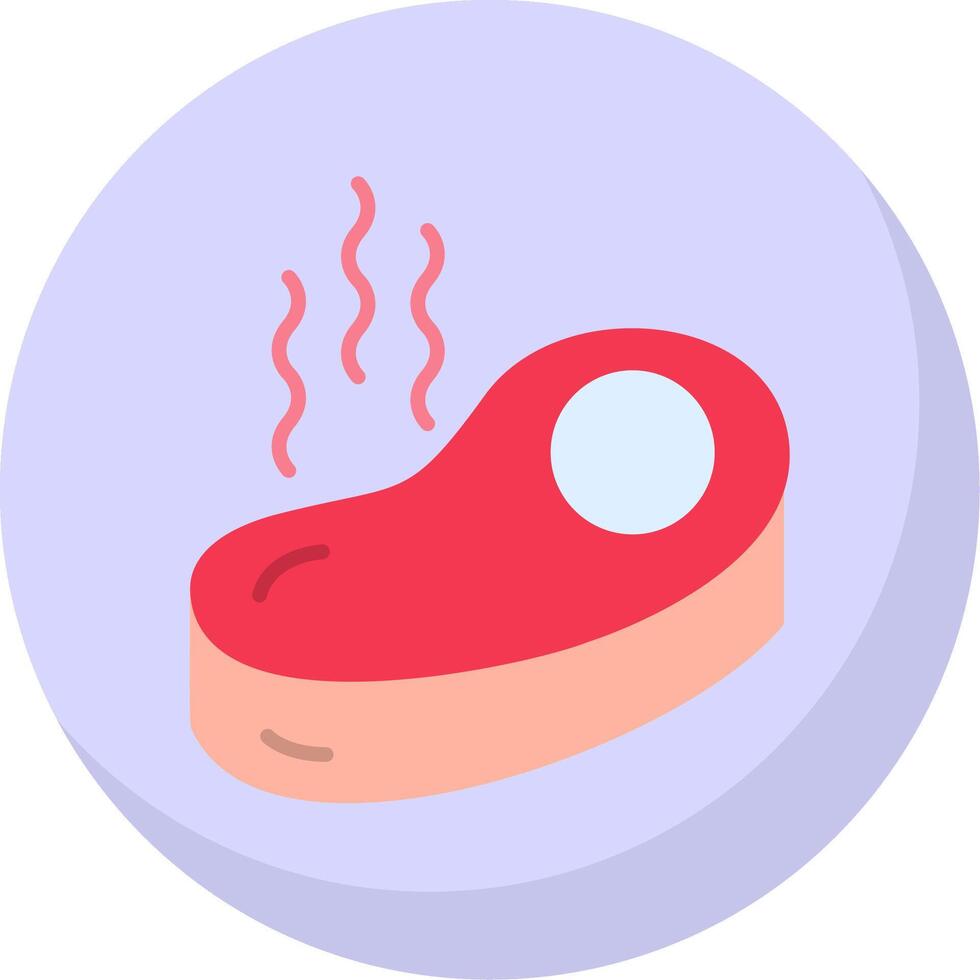 Steak Flat Bubble Icon vector