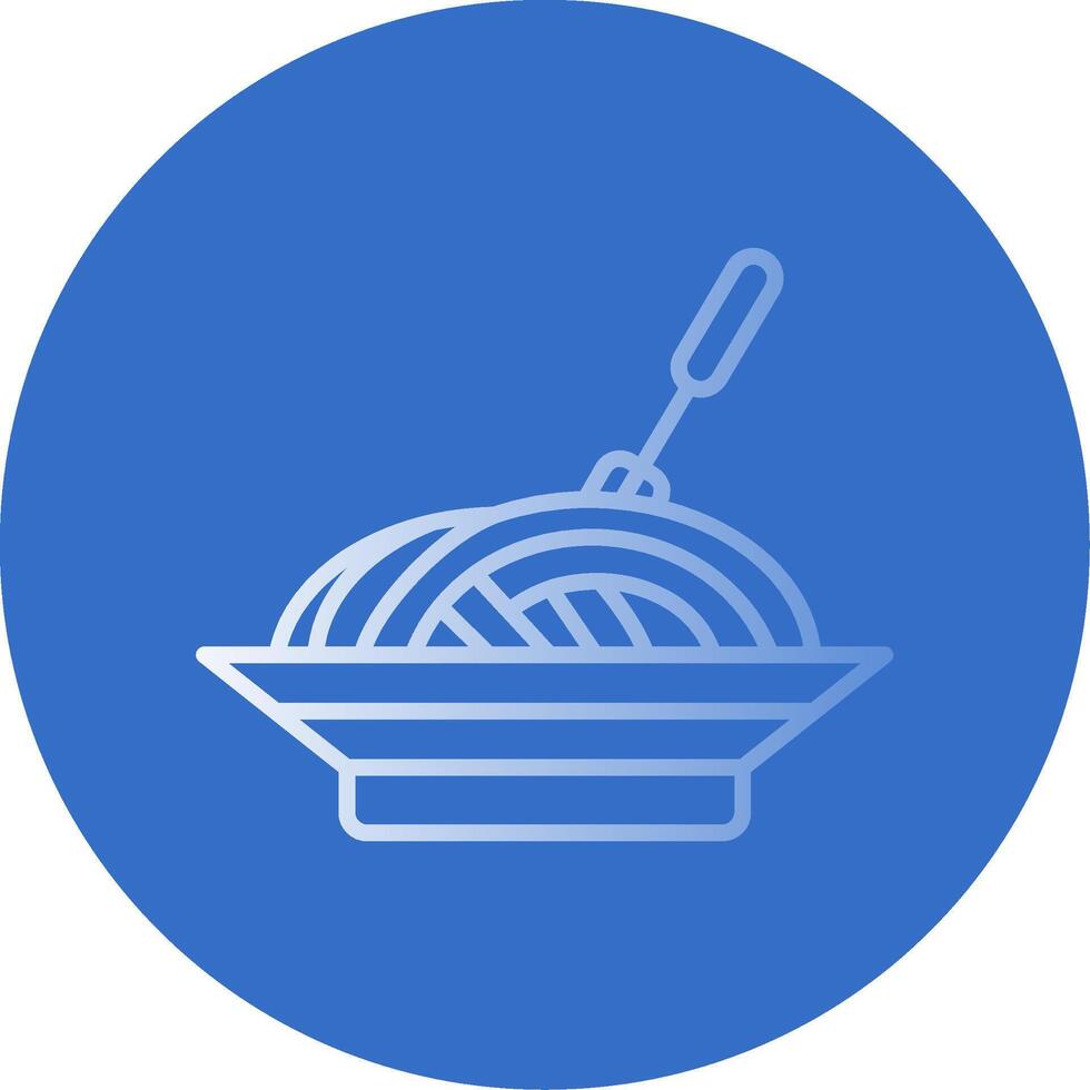 Spaghetti Flat Bubble Icon vector