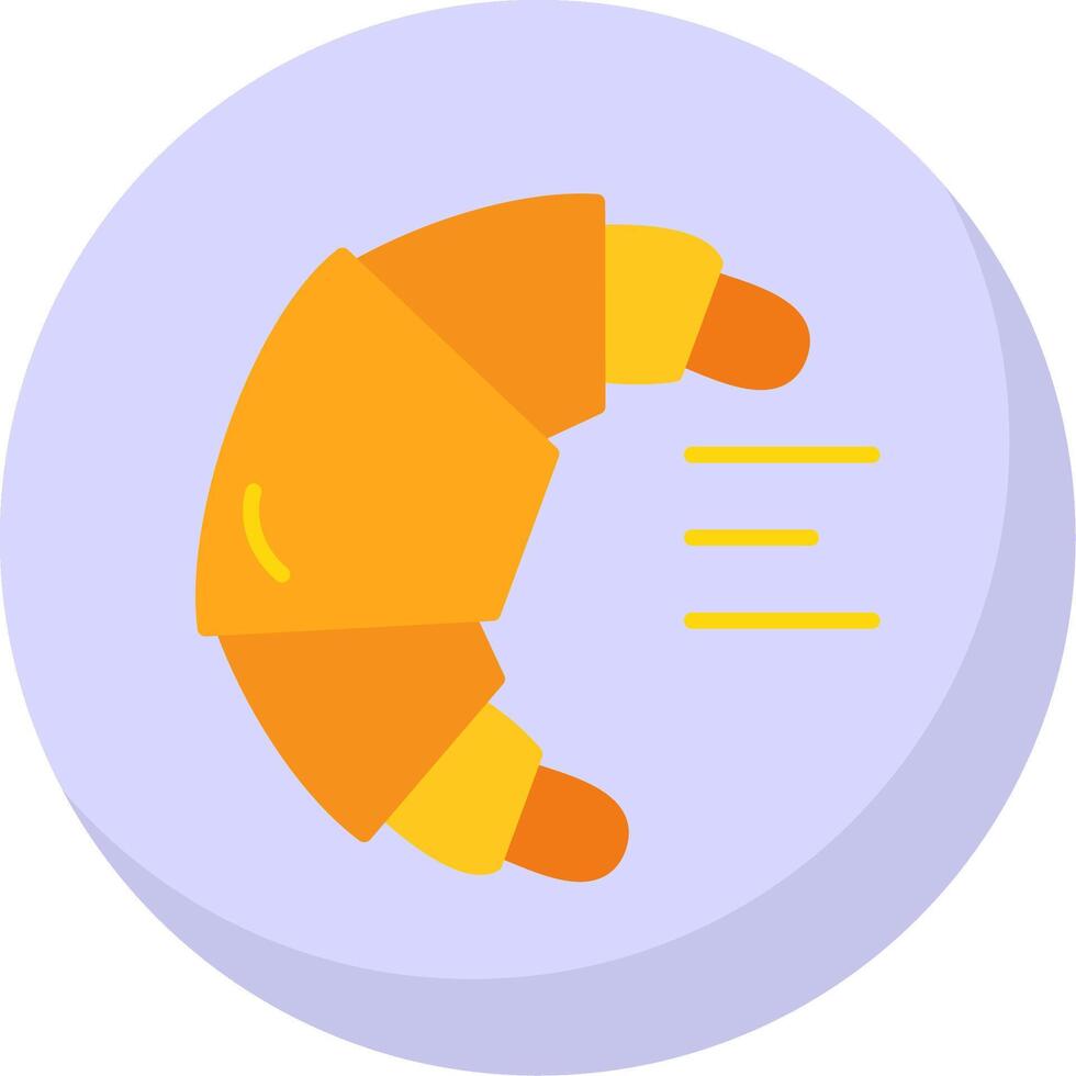 Croissant Flat Bubble Icon vector