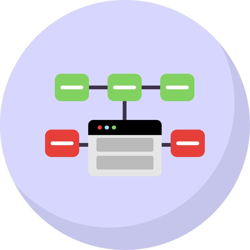 Browser Flat Bubble Icon vector