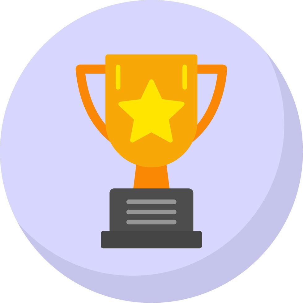 Trophy Flat Bubble Icon vector