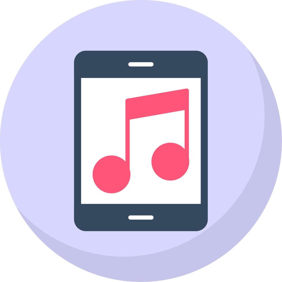 Music Flat Bubble Icon vector