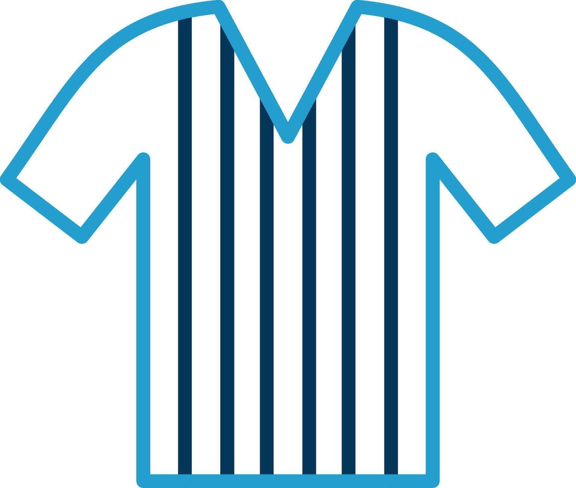 Shirt Line Blue Two Color Icon vector