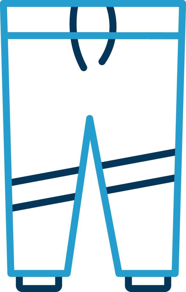 Trousers Line Blue Two Color Icon vector