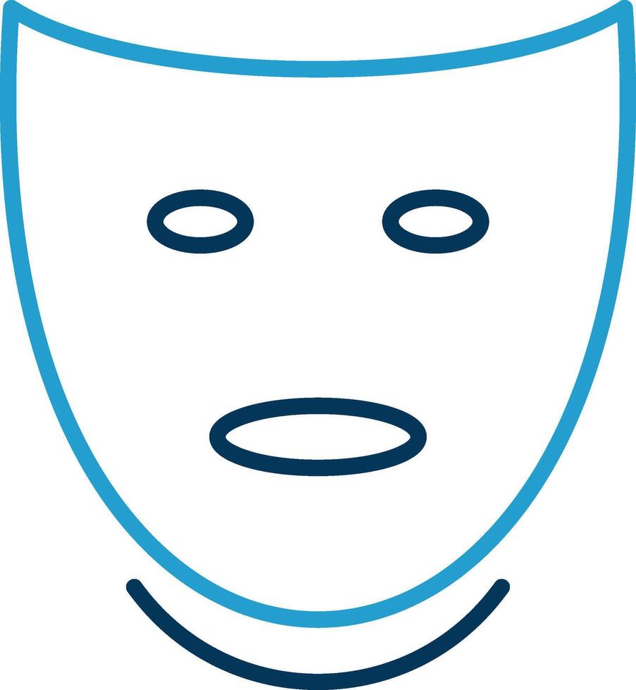 Theatre Line Blue Two Color Icon vector