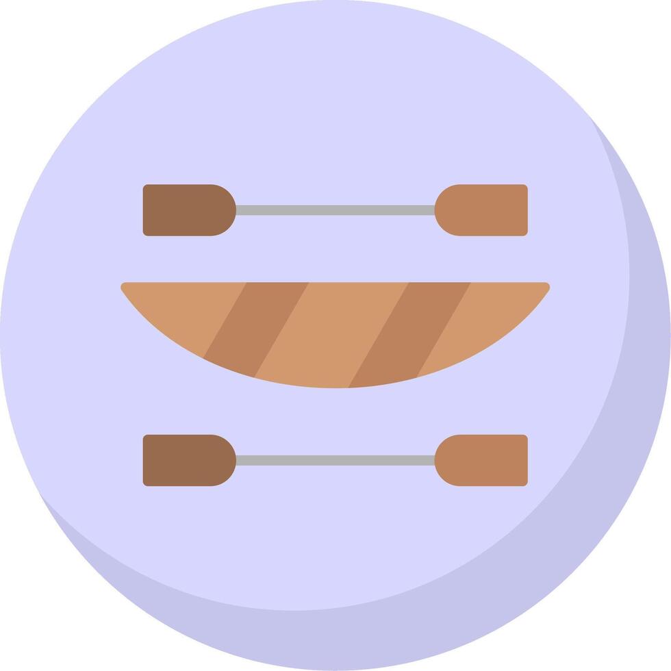 Kayak Flat Bubble Icon vector