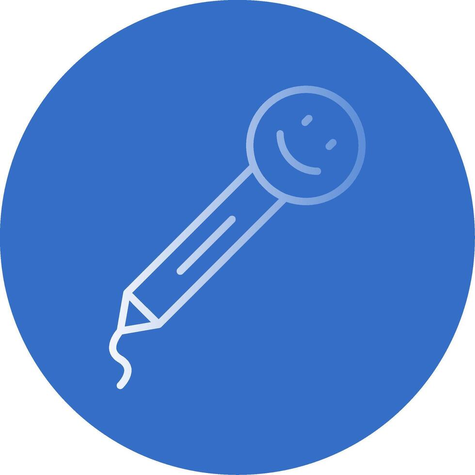 Pencil Flat Bubble Icon vector