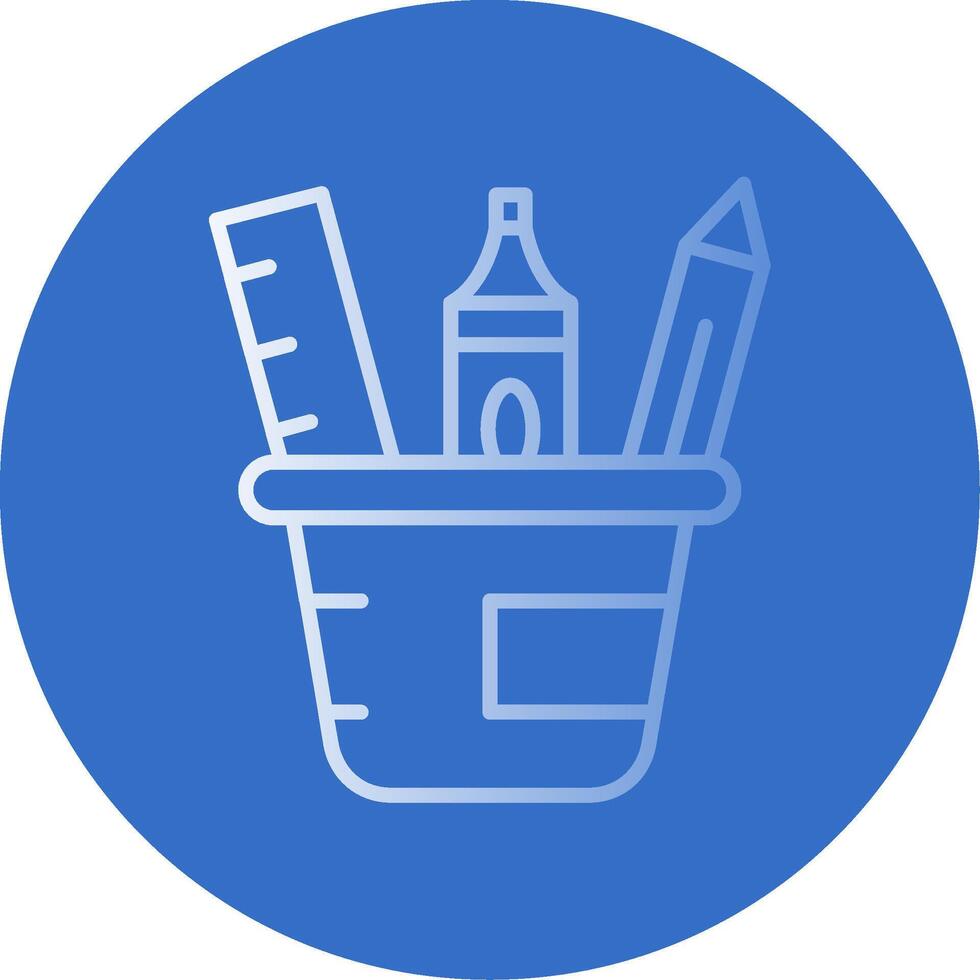 Pencil Case Flat Bubble Icon vector