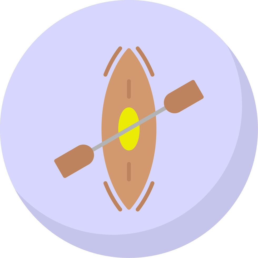 Kayak Flat Bubble Icon vector