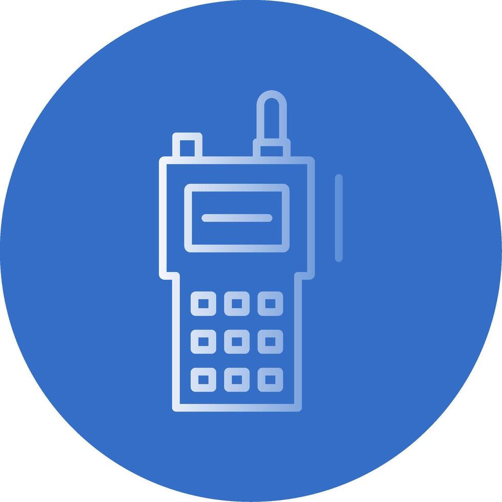 Walkie Talkie Flat Bubble Icon vector