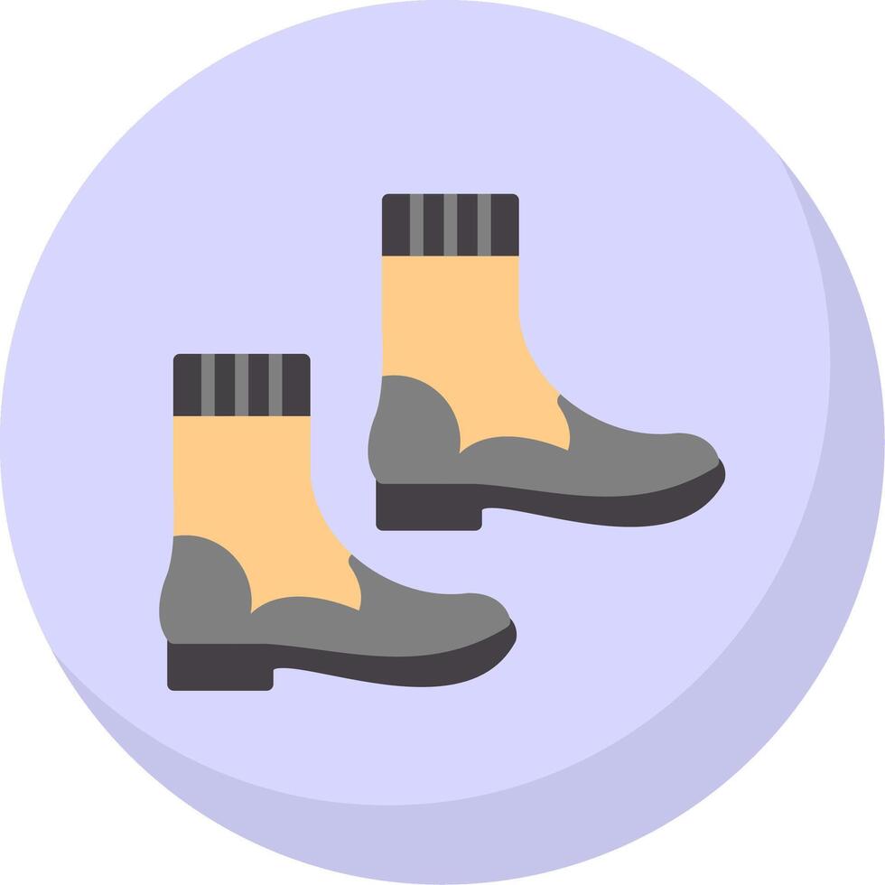 Boots Flat Bubble Icon vector