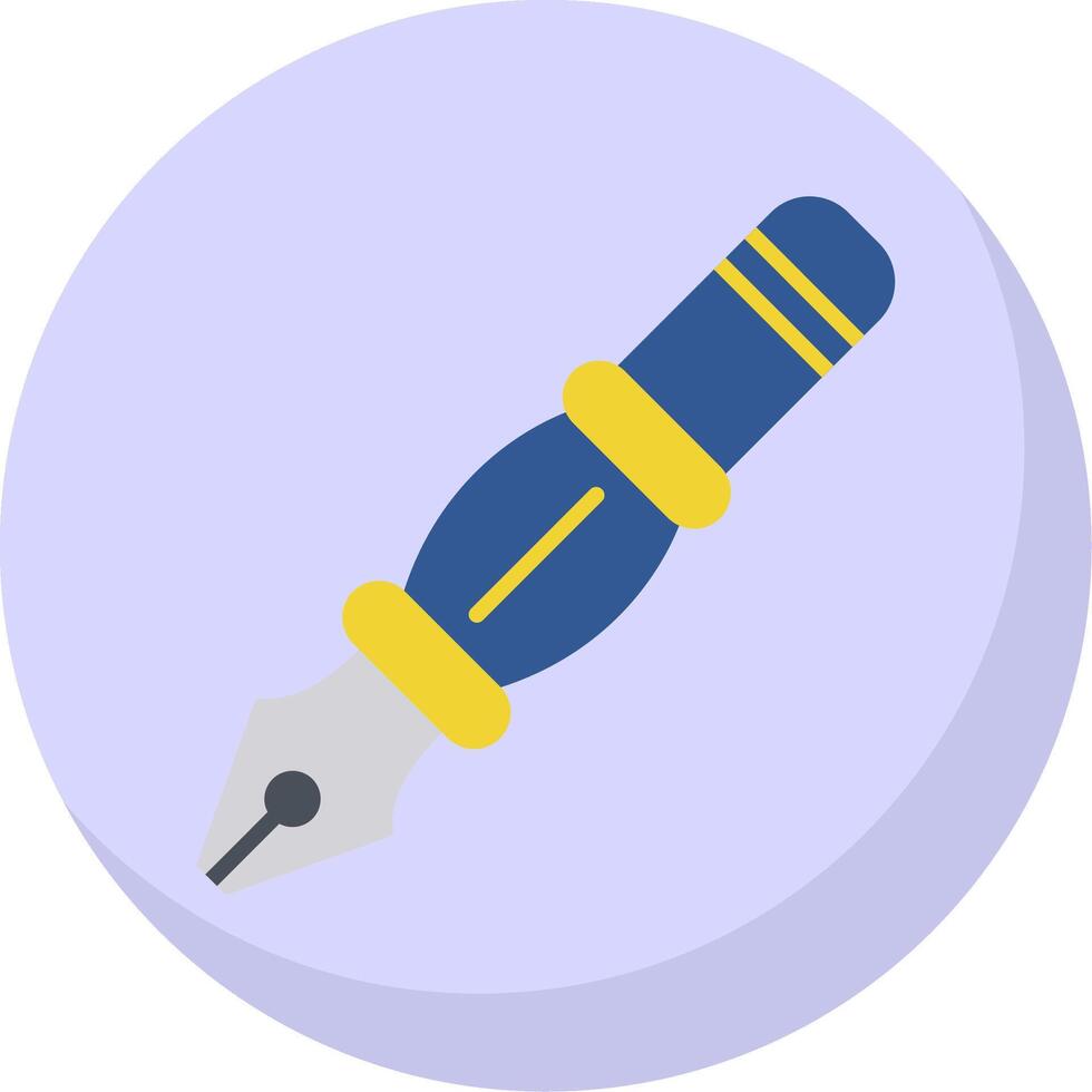 Calligraphy Flat Bubble Icon vector