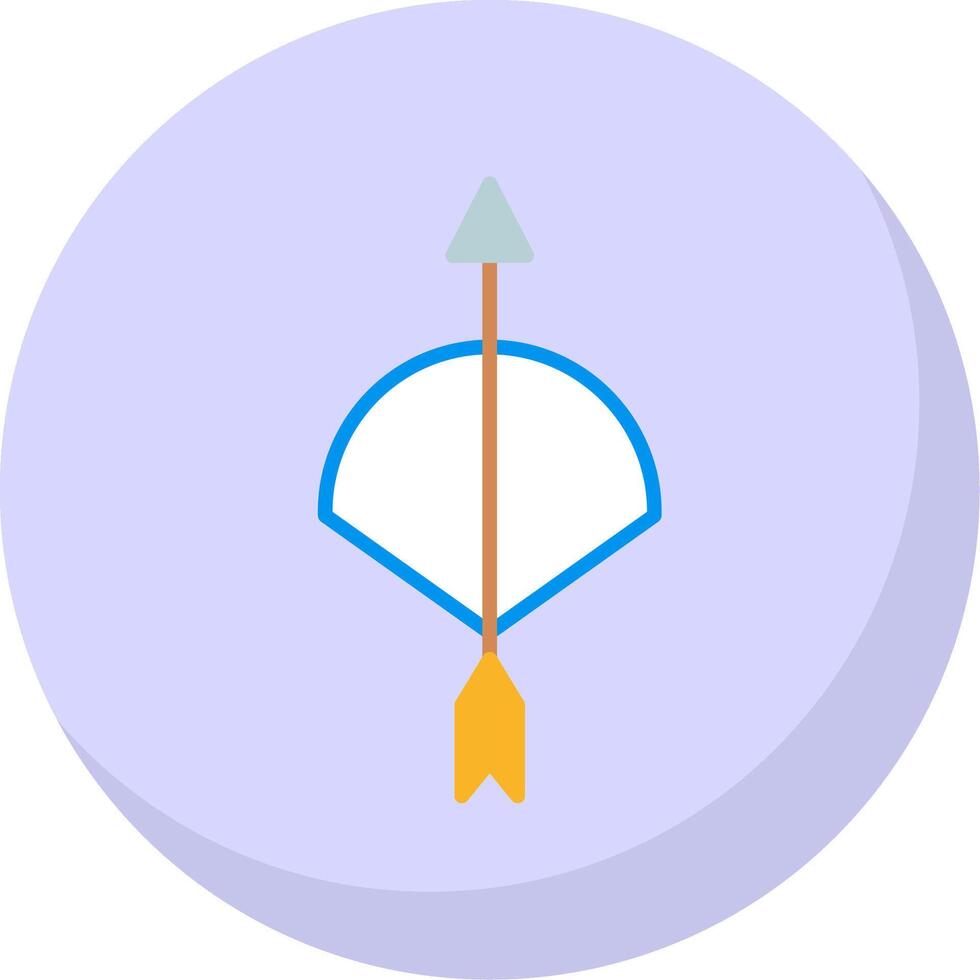 Archery Flat Bubble Icon vector