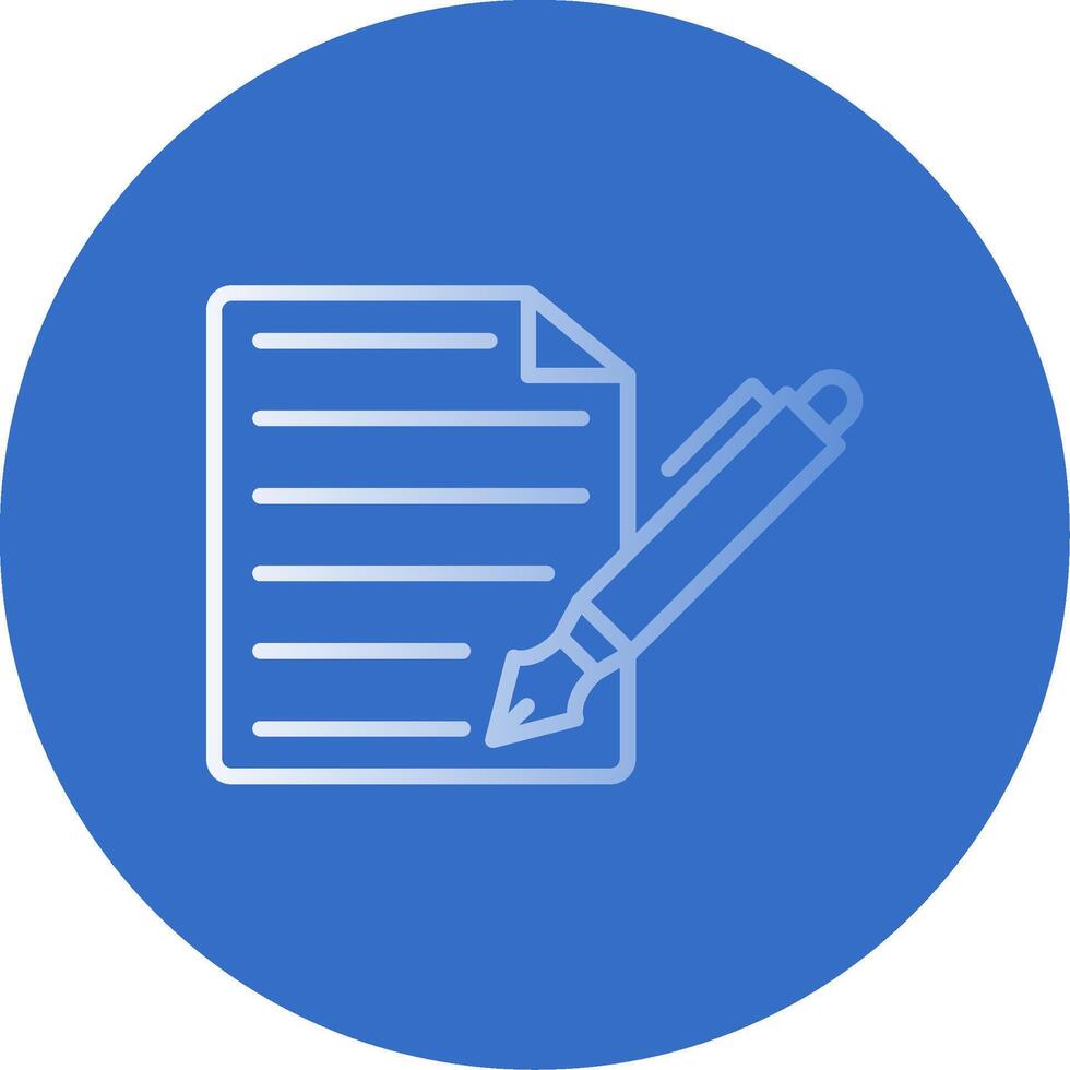 Pen Flat Bubble Icon vector