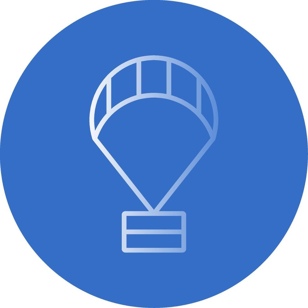 parapente plano burbuja icono vector