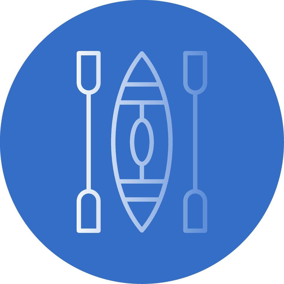Canoe Flat Bubble Icon vector