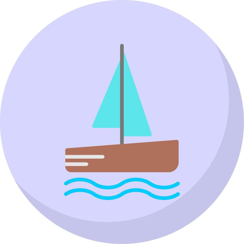 Catamaran Flat Bubble Icon vector