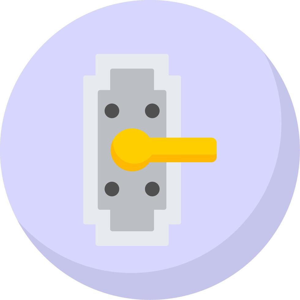 Door Handle Flat Bubble Icon vector