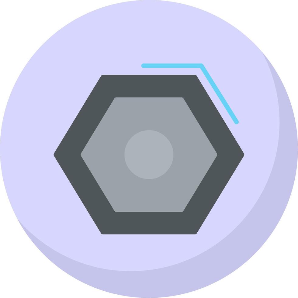 Nut Flat Bubble Icon vector