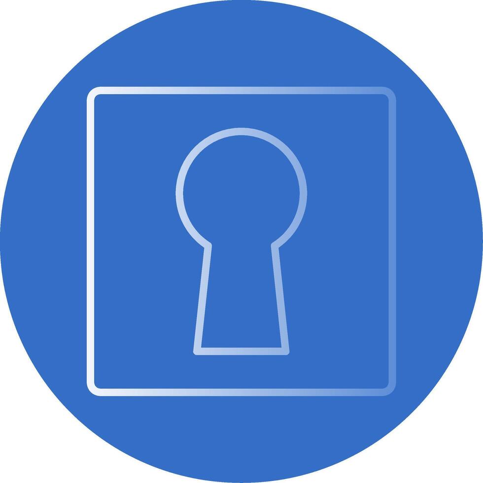 Keyhole Flat Bubble Icon vector