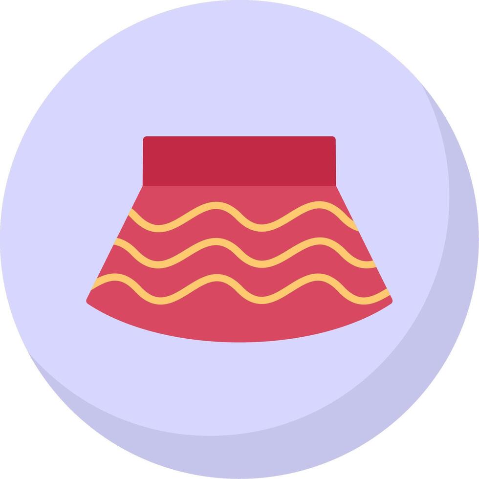 Skirt Flat Bubble Icon vector
