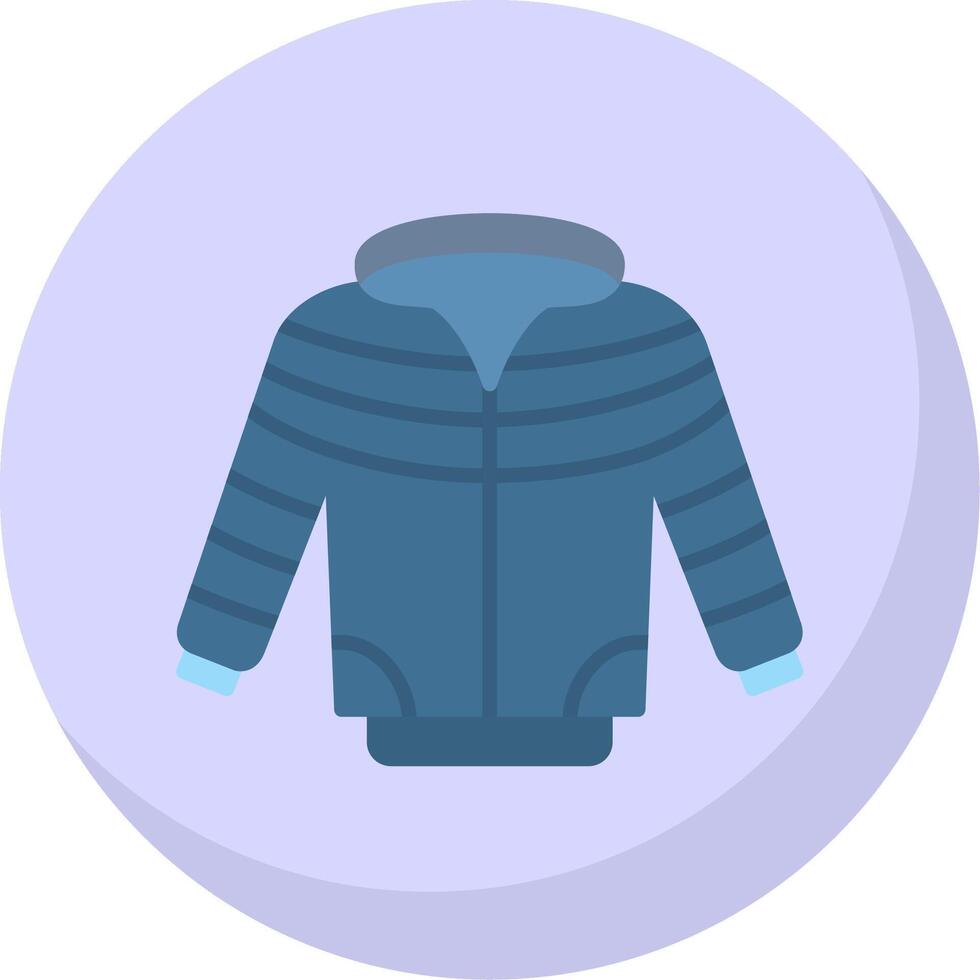 chaqueta plano burbuja icono vector