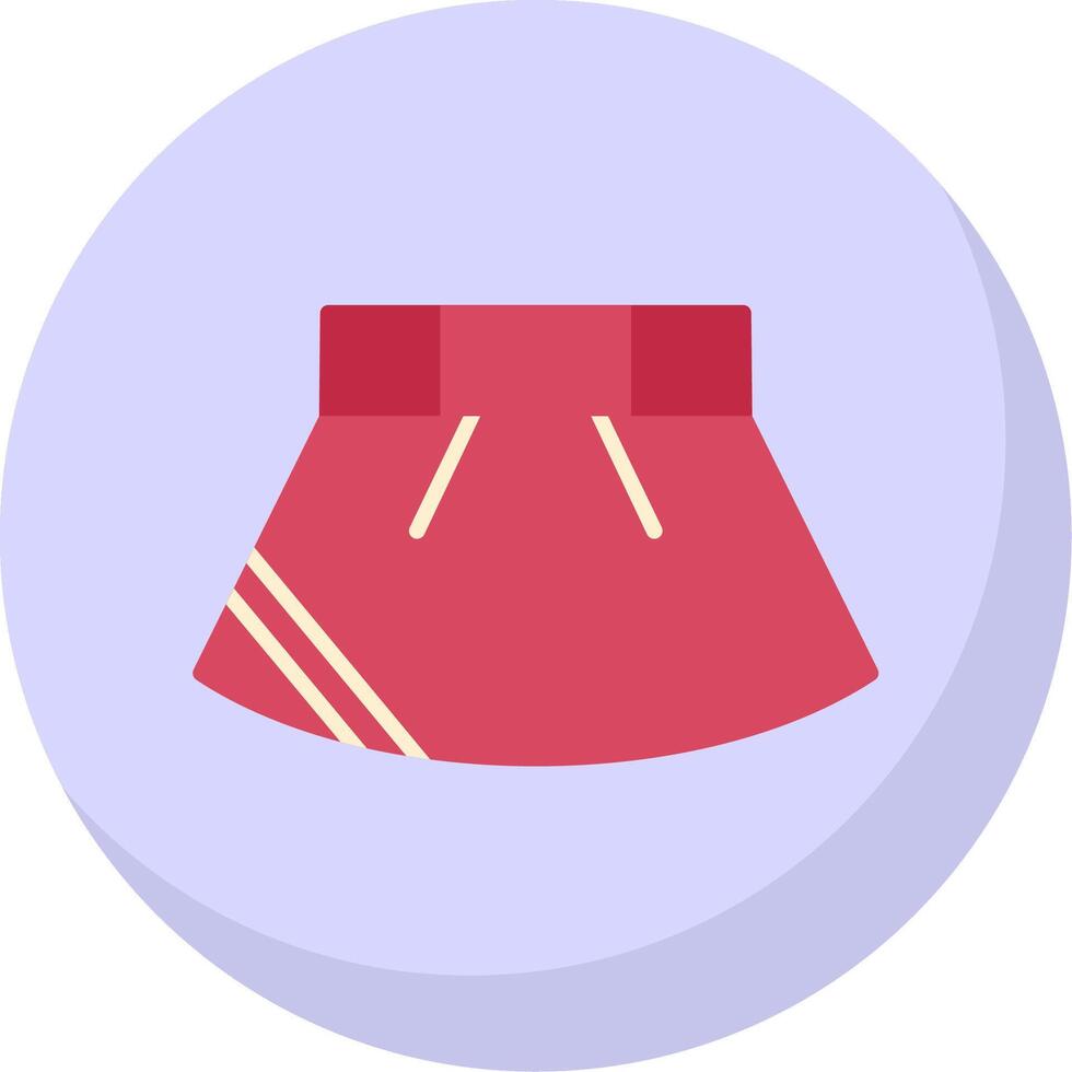 Skirt Flat Bubble Icon vector