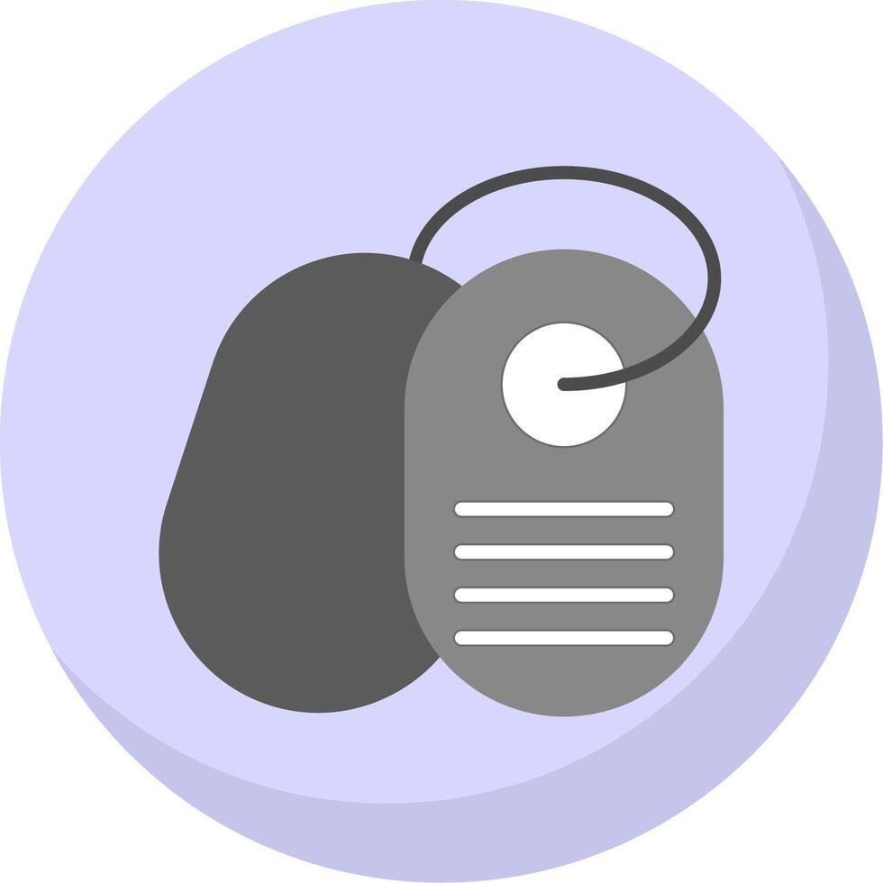 Dog Tag Flat Bubble Icon vector