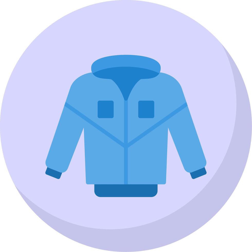 chaqueta plano burbuja icono vector