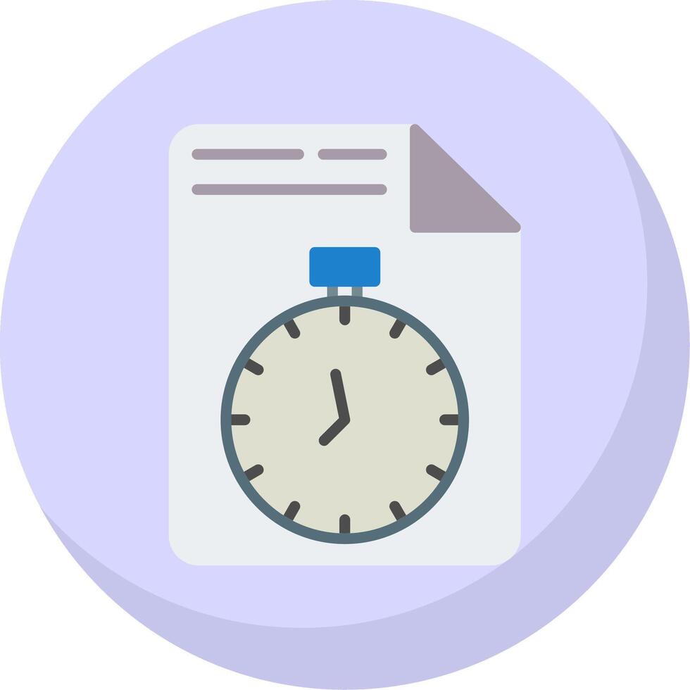 Document Flat Bubble Icon vector