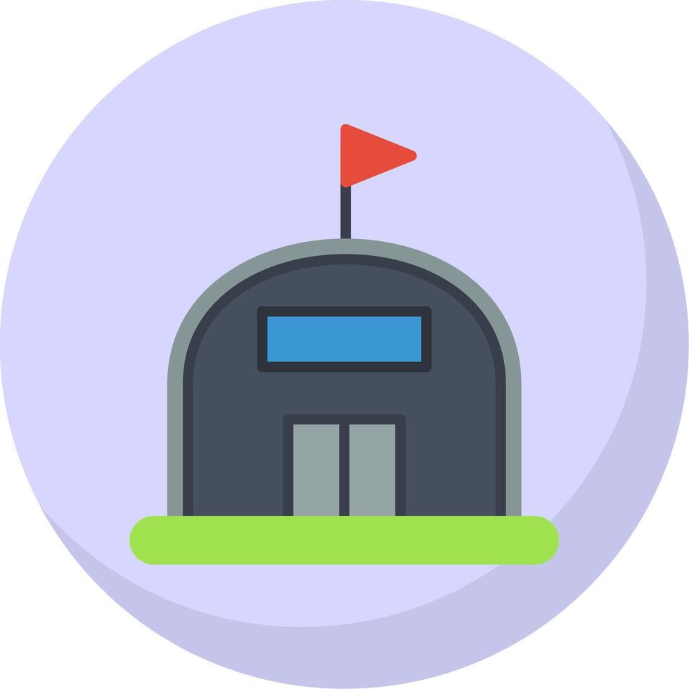 Warehouse Flat Bubble Icon vector