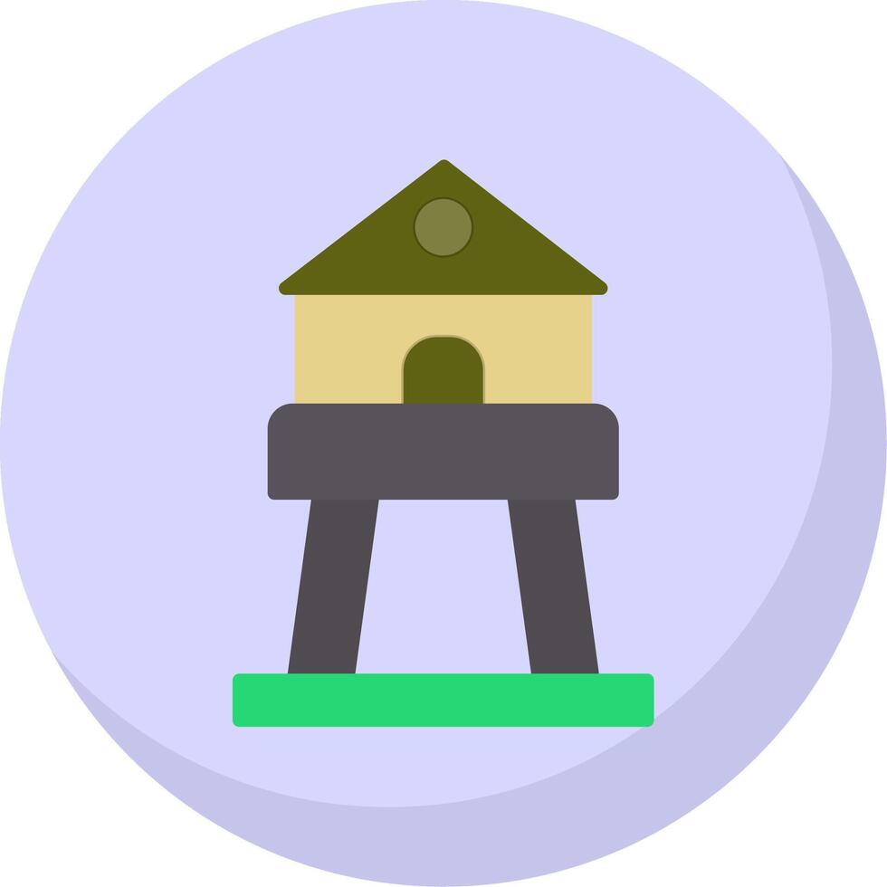 Tower Flat Bubble Icon vector