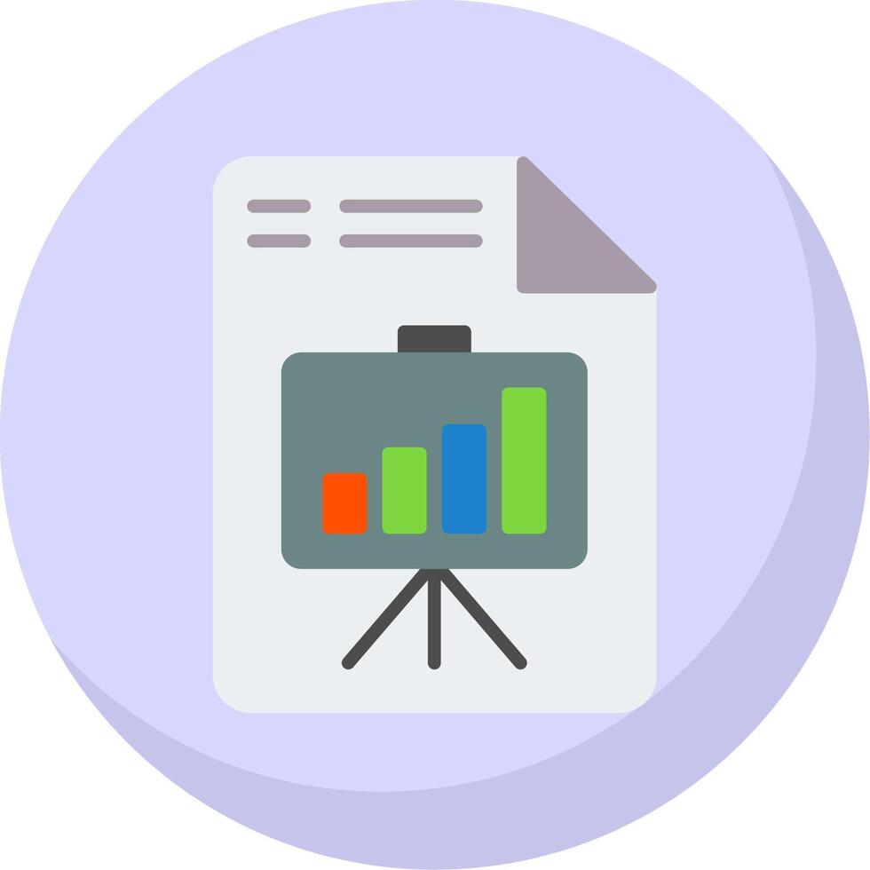 Presentation Flat Bubble Icon vector